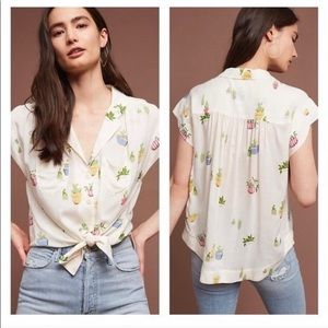Cactus Blouse Anthropologie Maeve
